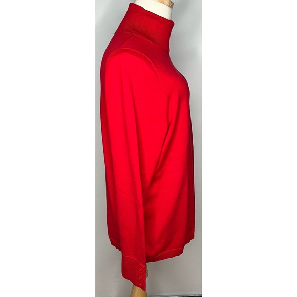Talbots Plus women's Christmas red turtleneck pullover sweater long sleeve 2X - Picture 7 of 8